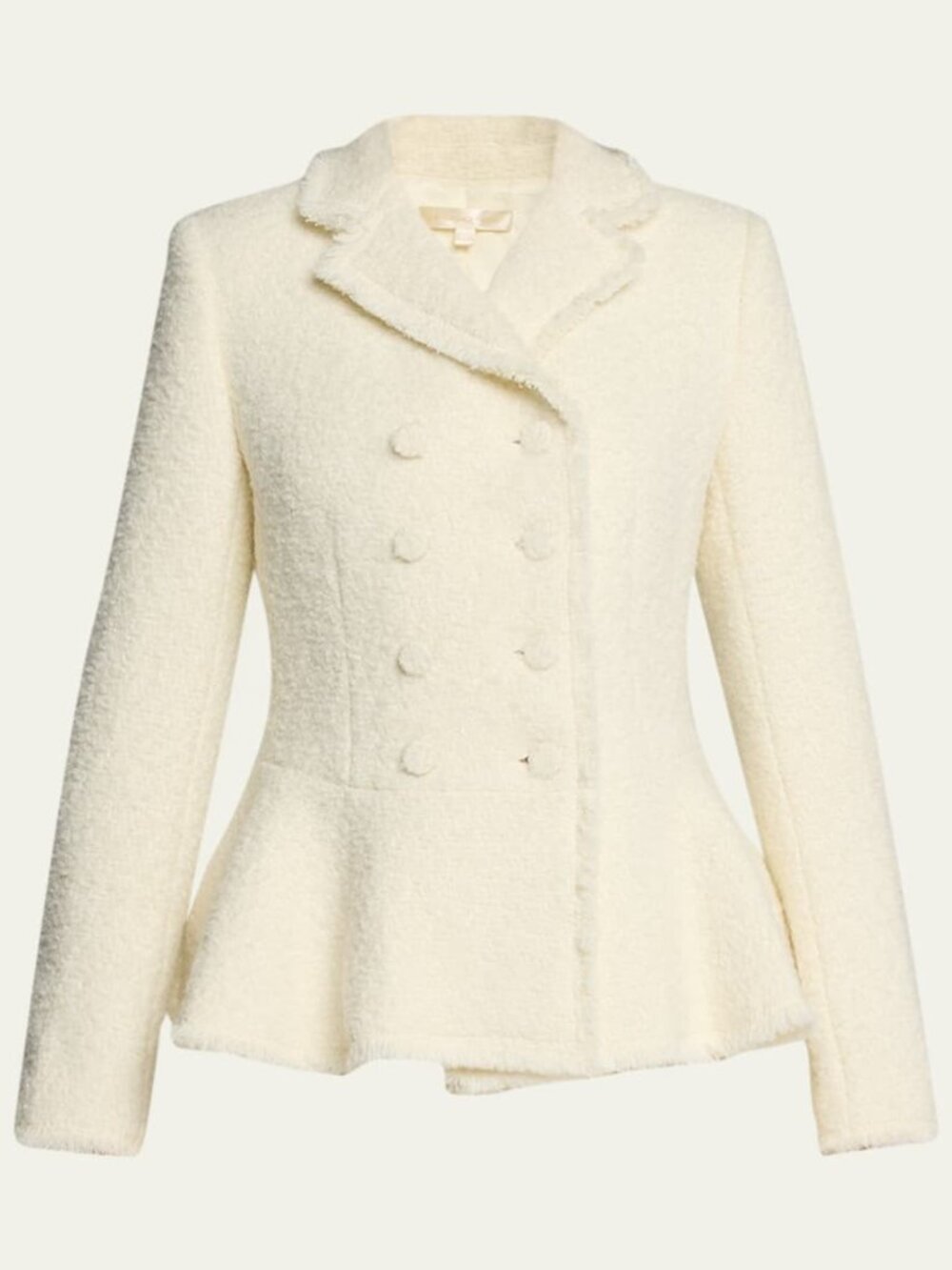 LoveShackFancy Morrow Double-Breasted Peplum Jacket